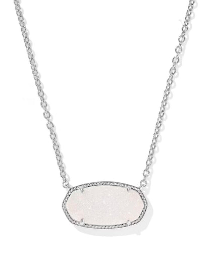Elisa Silver Statement Pendant Necklace