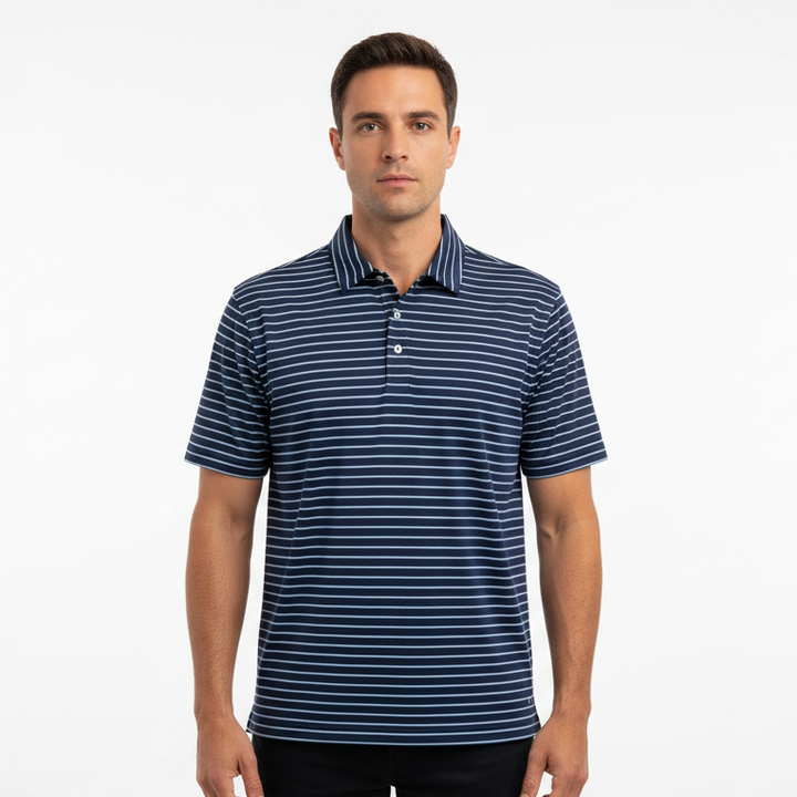 Navy Blue Striped Men&