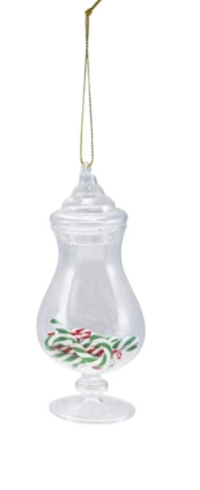 Glass Candy Jar Ornament