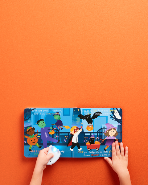 Spooky Search Flashlight Fun Book with ghost-shaped flashlight reveals glow-in-the-dark surprises. Available in one size.