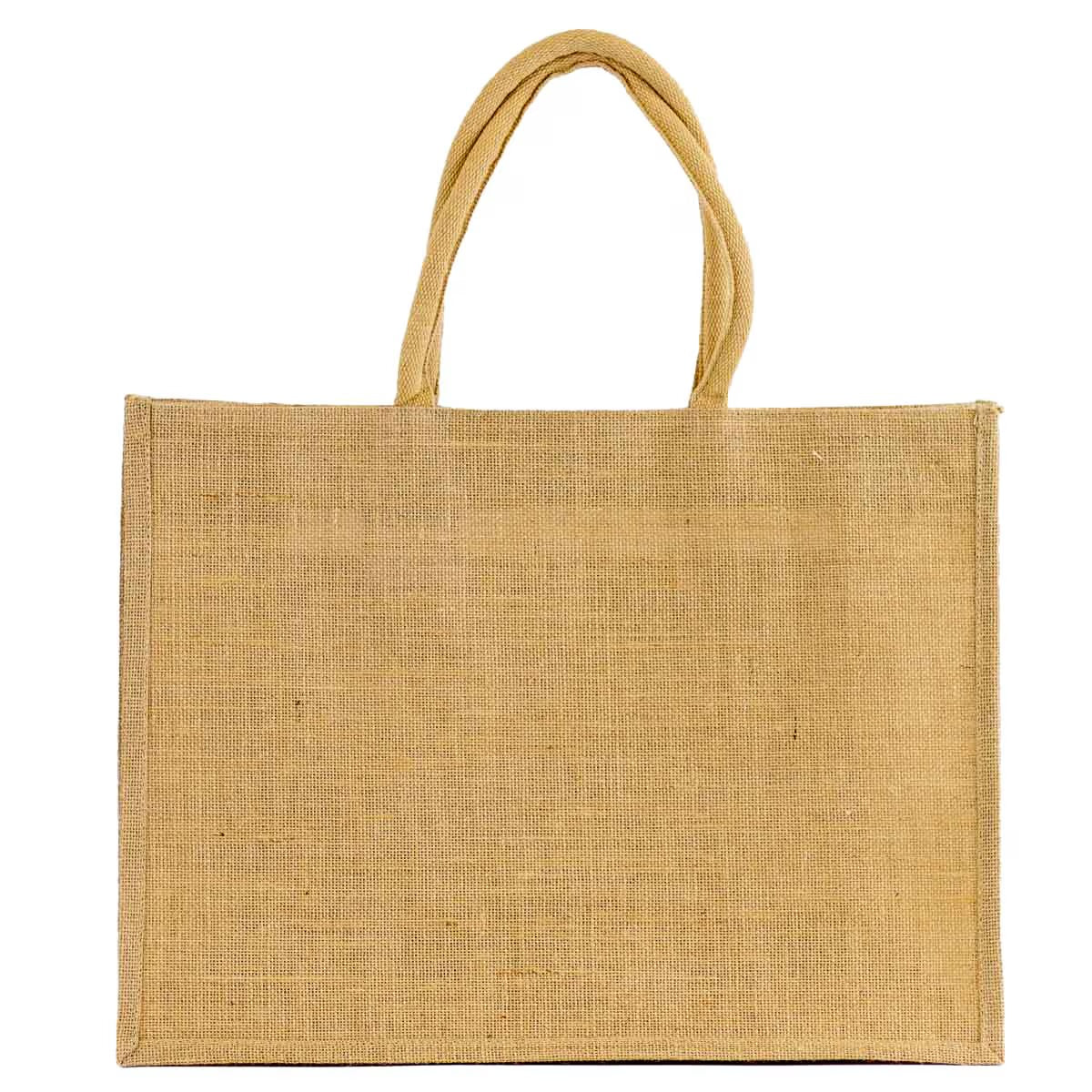 Jute Pocket Natural Tote Bag