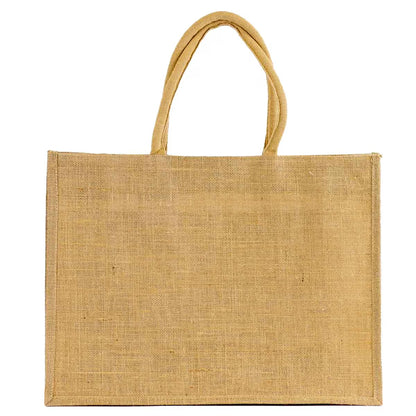 Jute Pocket Natural Tote Bag