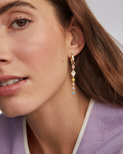 Mini Elisa and Abbie Gold Convertible Huggie Earrings