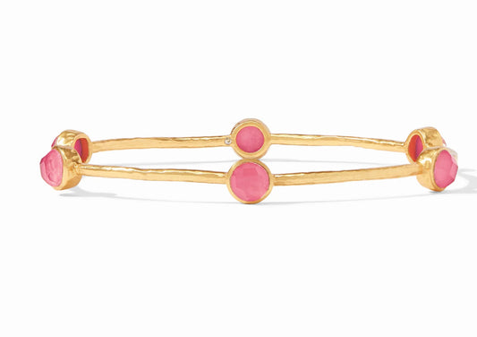 Milano Luxe Bangle -Gold-Iridescent Peony Pink M