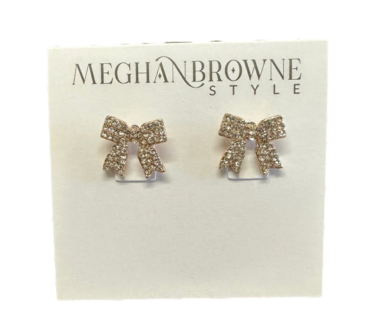 Bow Tie Sparkling  Earrings