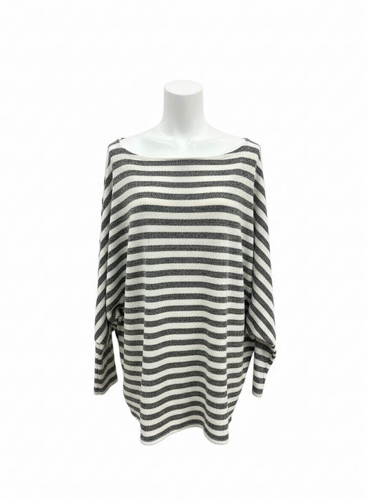 Grey and White Stripped Tunic | White Birch