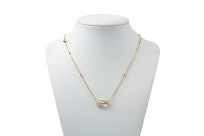 Elisa Lattice Gold Frame necklace by Kendra Scott with a delicate gold chain and open circular pendant. Sizes: 16", 18", 20".