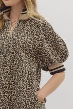 Animal Print Collared Dress