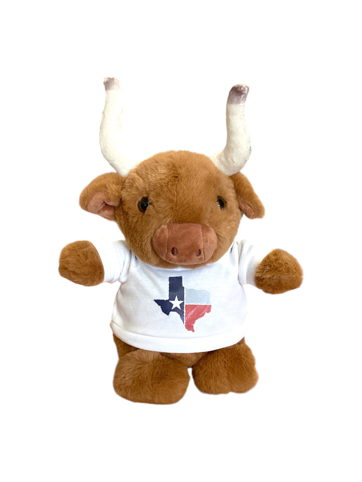 White Mix-A-Pet Clothes shirt with Texas outline and flag; available in S, M, L.