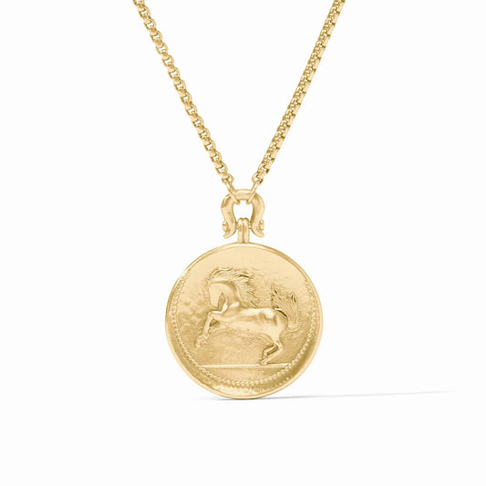 Saratoga Horse Necklace Gold