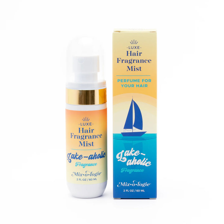 Hair Fragrance Mist “Lake-aholic,” blue/yellow gradient; available in 100ml. Long-lasting hair perfume.