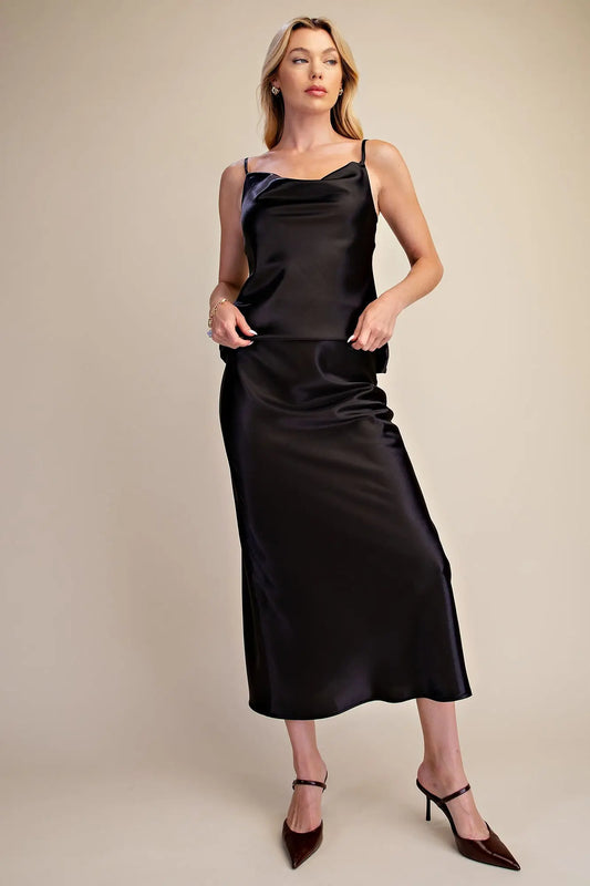 Glitter Midi Skirt with a chic, timeless design. Available in sizes XS-XL.