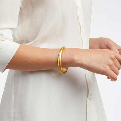 Julie Vos Catalina Hinge Bangle in Obsidian Black; available in small, medium, and large sizes.