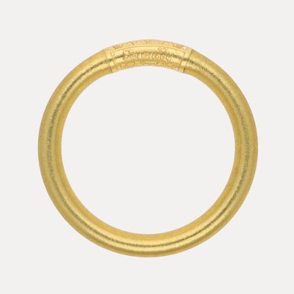 The Aura Tzubble All Weather Bangle - Serenity Prayer, with engraved details and “Serenity” inscribed on top in a handcrafted style. Available in multiple sizes.