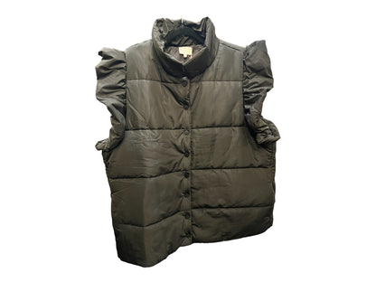 Quilted Vest with Ruffle Sleeve
