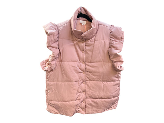 Quilted Vest with Ruffle Sleeve