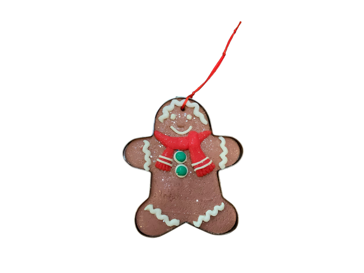 Gingerbread Cookie Cutter Claydough Ornament