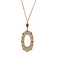 Gold Necklace with White Accent