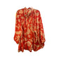 Rust Bubble Sleeve Printed Mirabelle Blouse