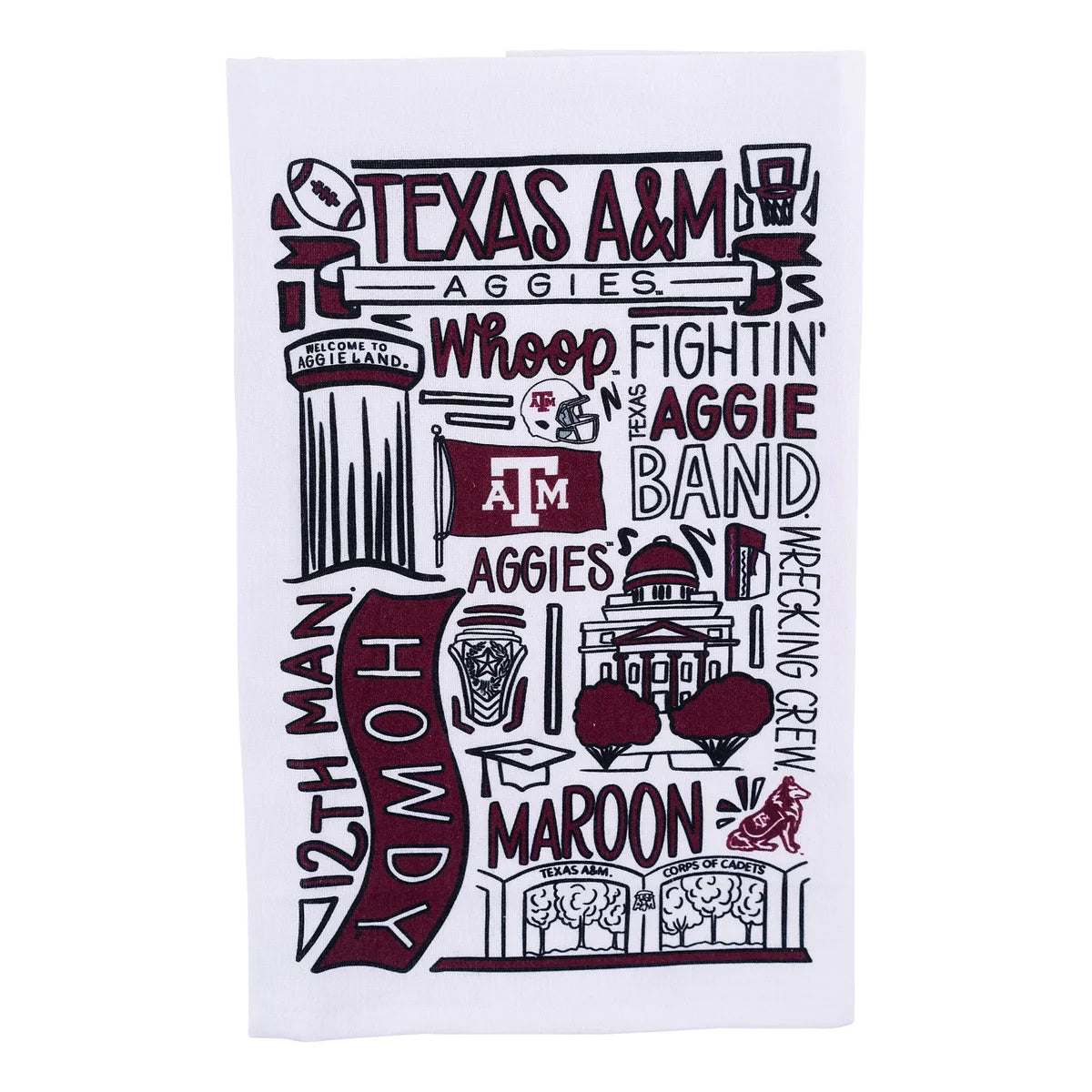 Collegiate Collage Tea Towels