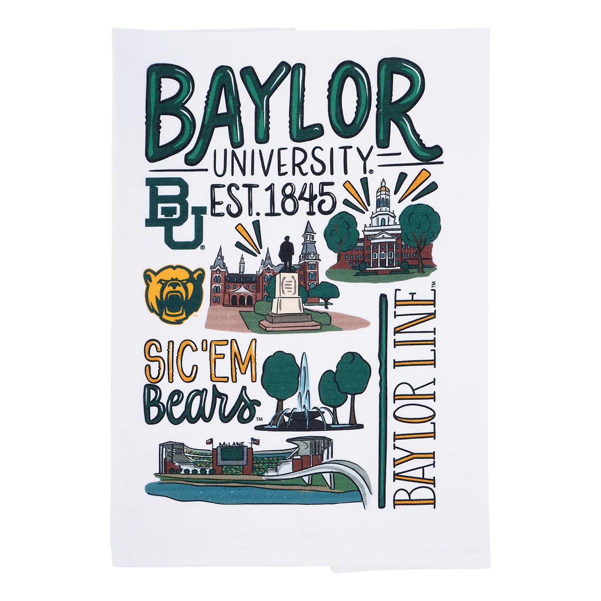 Collegiate Collage Tea Towels