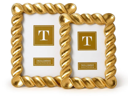 Spiral Twist Gold Leaf Frames