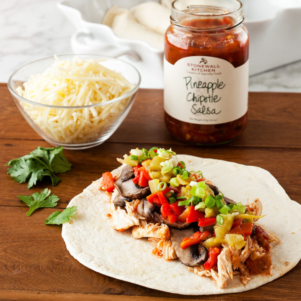 Pineapple Chipotle Salsa jar, 16.5 oz size.
