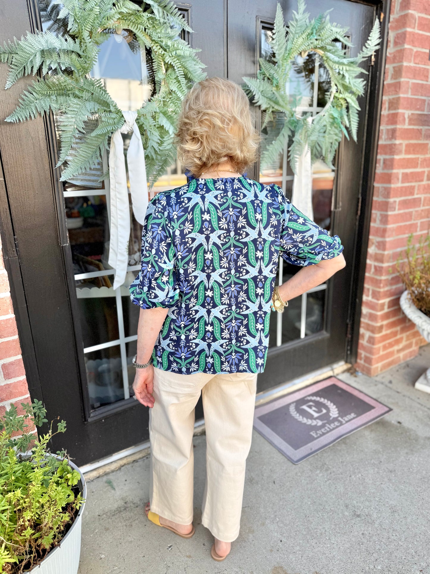 Ren Gossamer Wings Navy Top