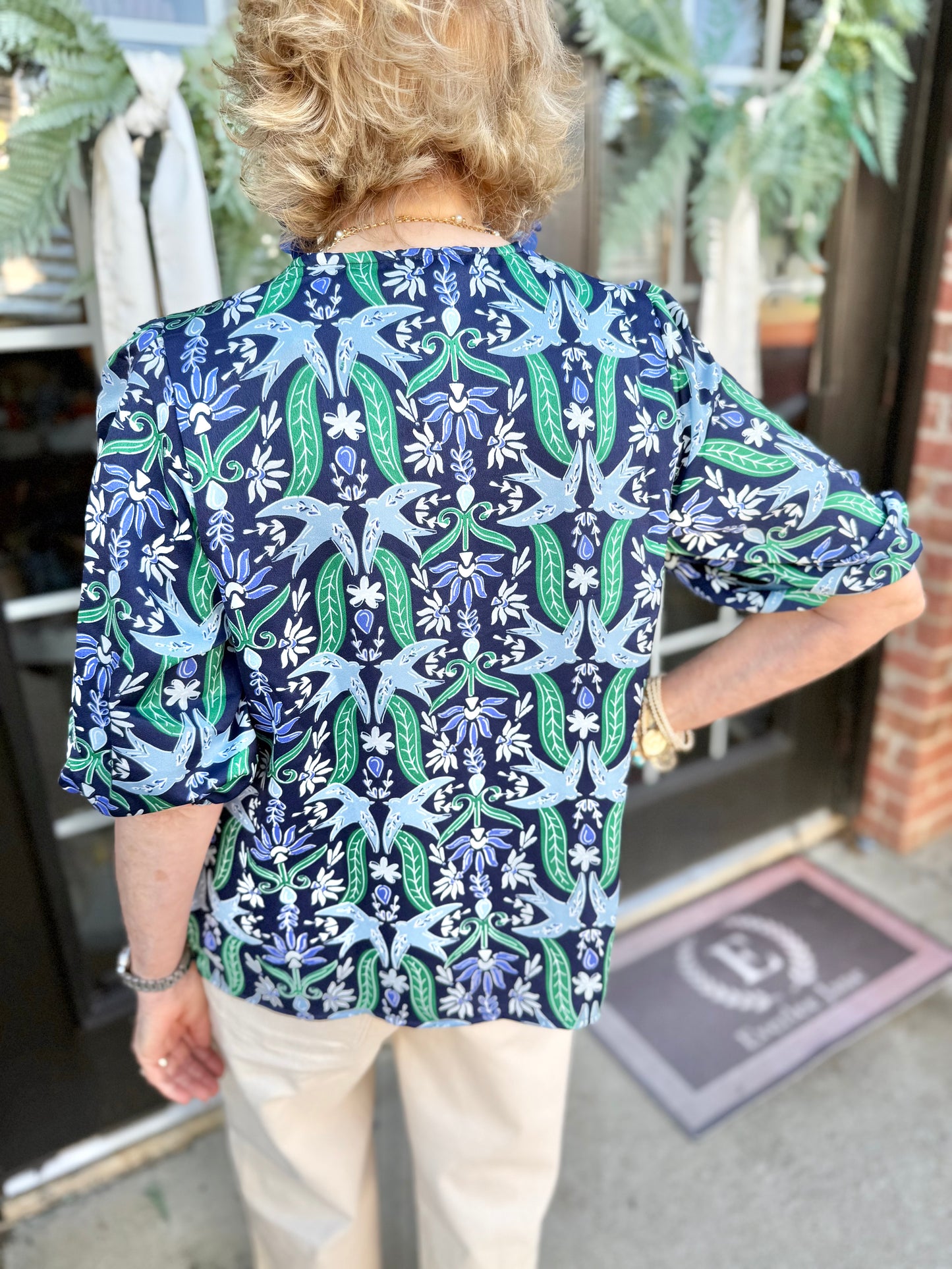 Ren Gossamer Wings Navy Top