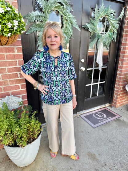 Ren Gossamer Wings Navy Top