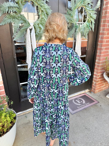 Christina Gossamer Wings Navy Dress