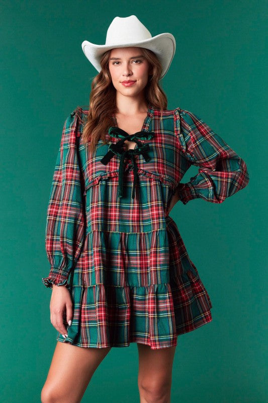 Heidi Hunter Green Plaid Dress