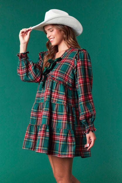 Heidi Hunter Green Plaid Dress