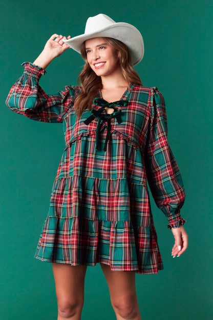 Heidi Hunter Green Plaid Dress