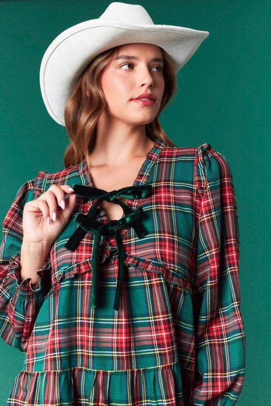 Heidi Hunter Green Plaid Dress
