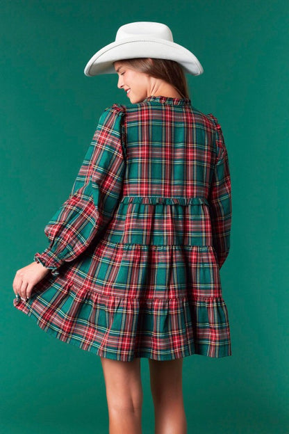Heidi Hunter Green Plaid Dress