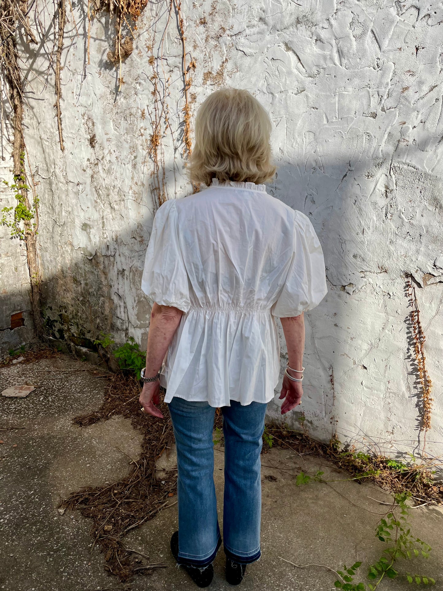 Ivory Charm Smocked Top