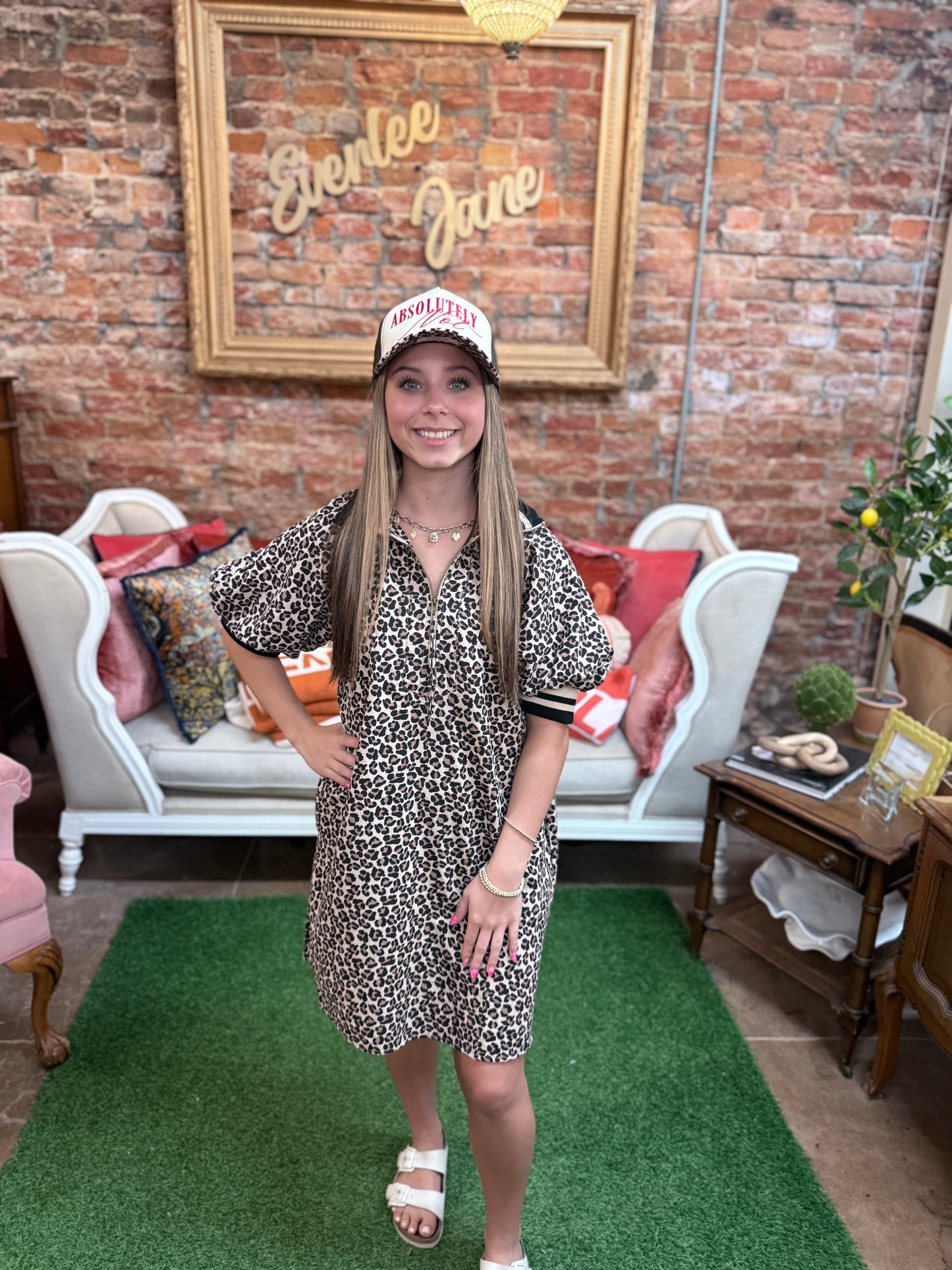Animal Print Collared Dress
