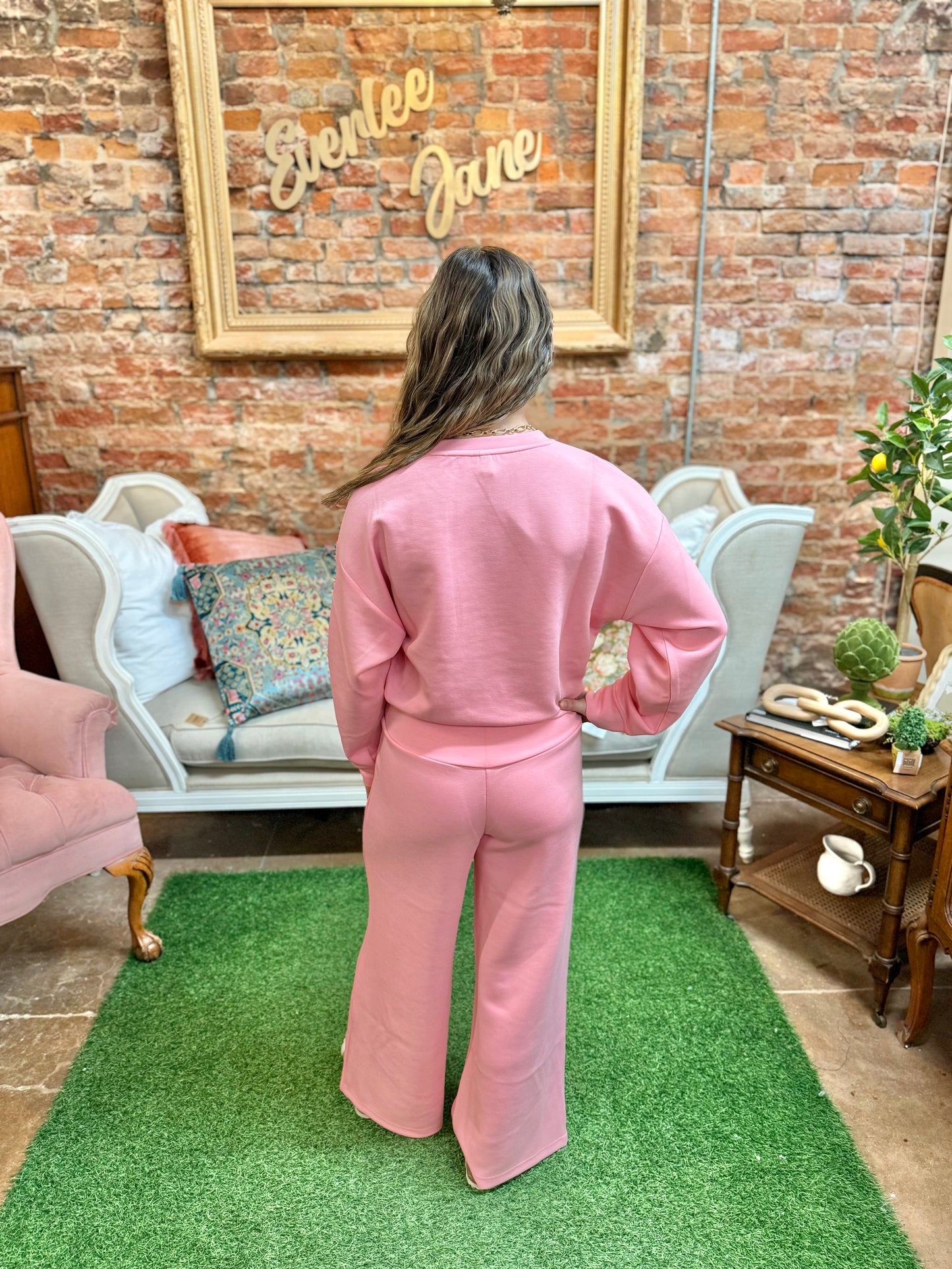 Petal Pink Pullover Crewneck Sweatshirt