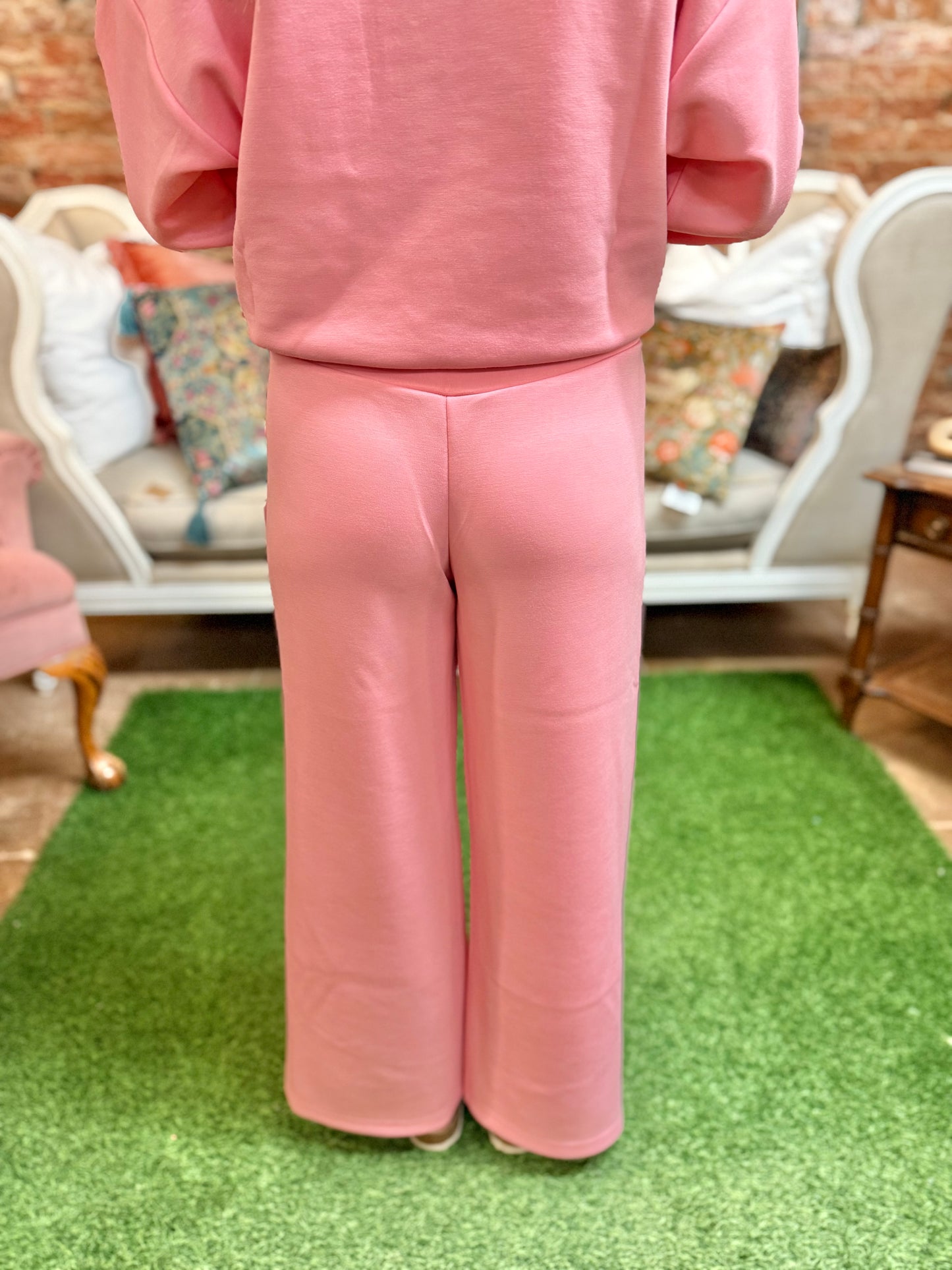 Petal Pink Criss Cross Lounge Pants