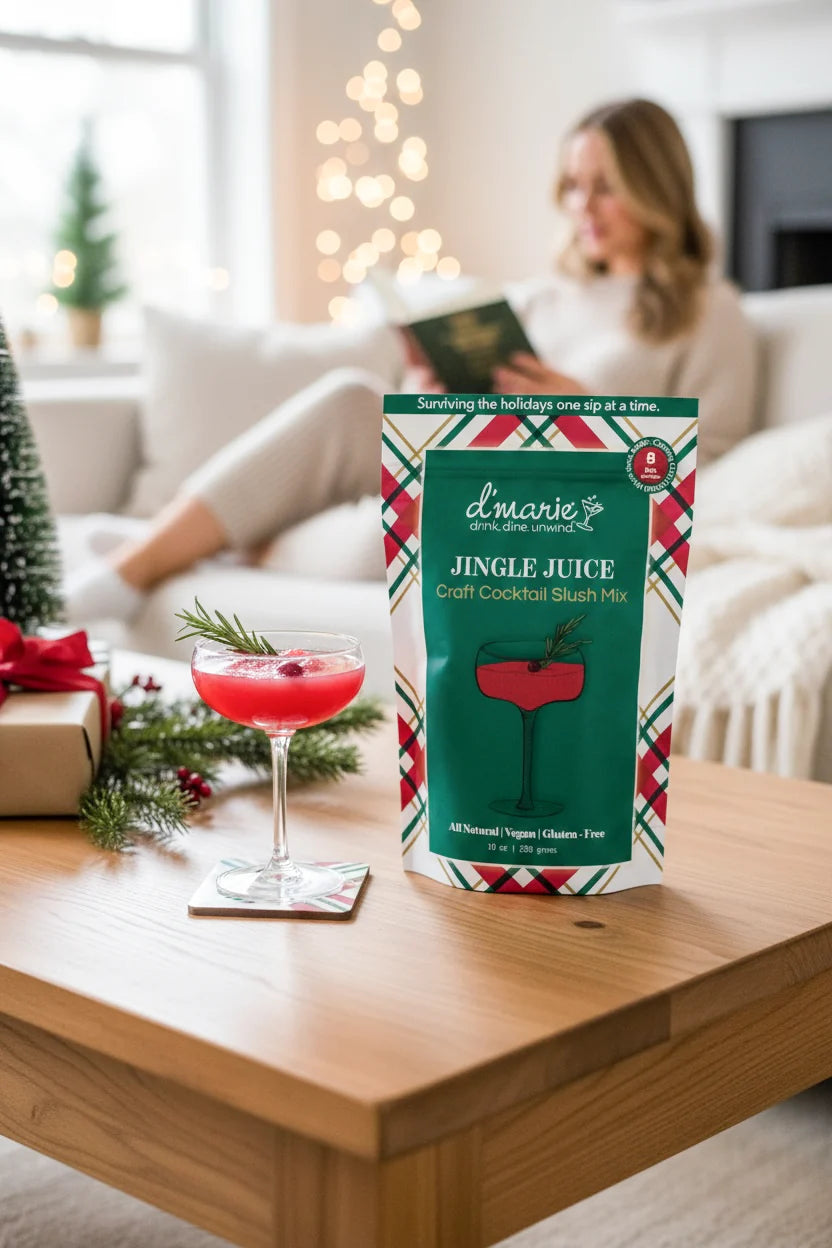 10 oz. pouch of Jingle Juice drink mix by d’marie.