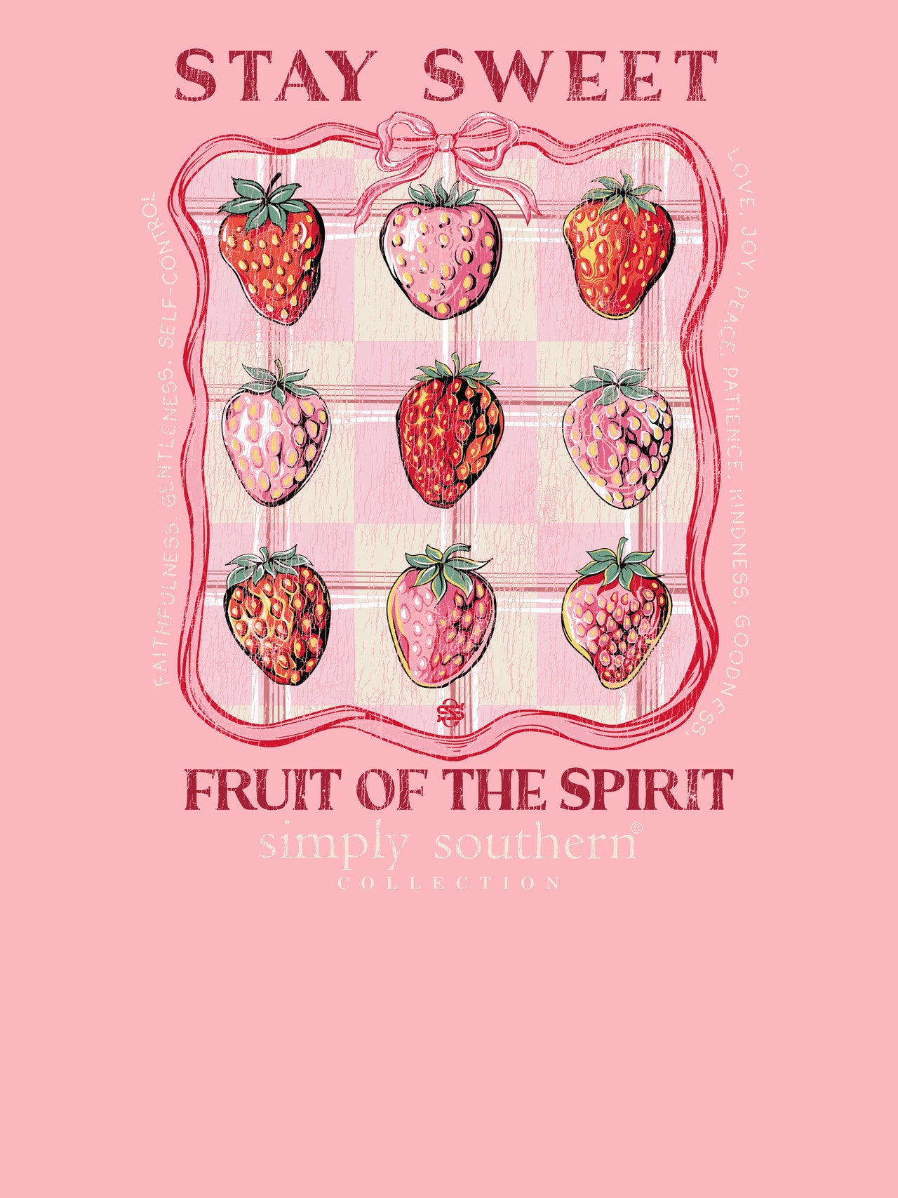 Stay Sweet Fruit of the Spirit Tearose Pink LS T-Shirt