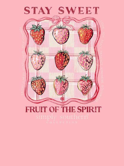 Stay Sweet Fruit of the Spirit Tearose Pink LS T-Shirt