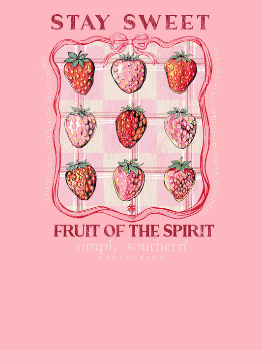 Stay Sweet Fruit of the Spirit Tearose Pink LS T-Shirt