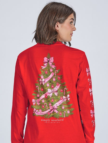 Red Christmas Tree LS T-Shirt