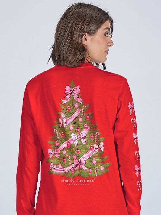 Red Christmas Tree LS T-Shirt
