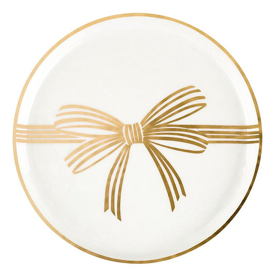 Gold Bow Appetizer Plate