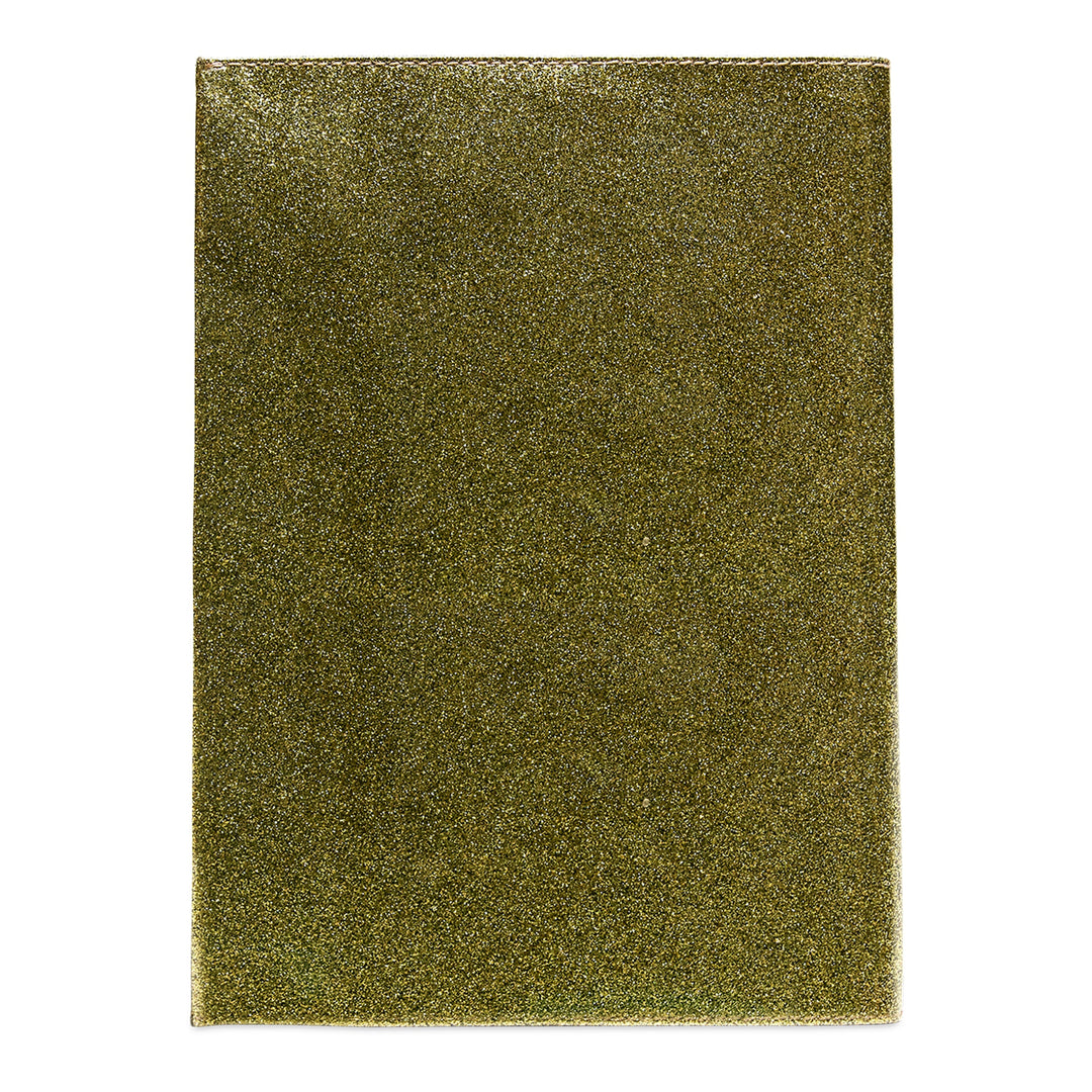 Gold glitter paper sheet with sparkly, textured surface; available in multiple sizes.