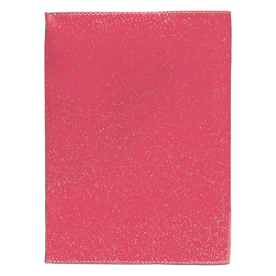 A closed Consuela Notebook, Bae, featuring a plain red cover with a visible seam along the top and left edge. Available in small and medium sizes.