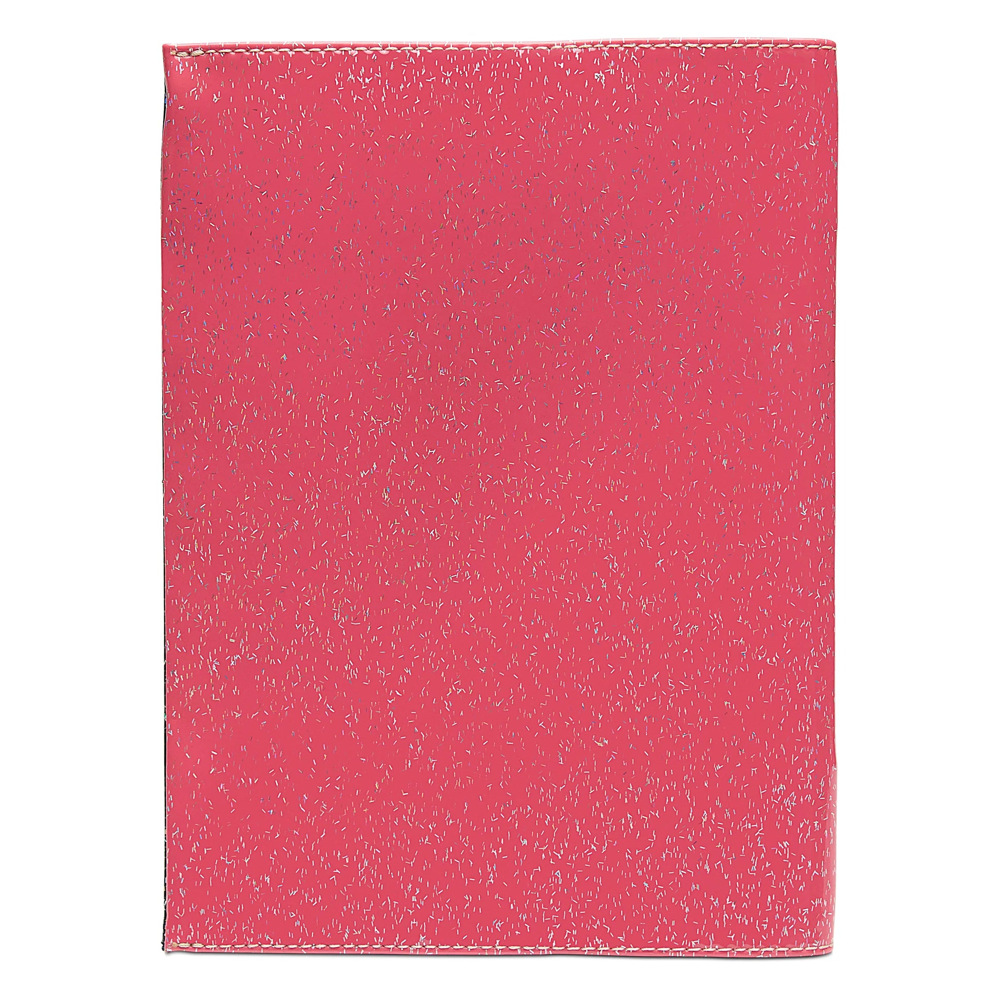 A closed Consuela Notebook, Bae, featuring a plain red cover with a visible seam along the top and left edge. Available in small and medium sizes.